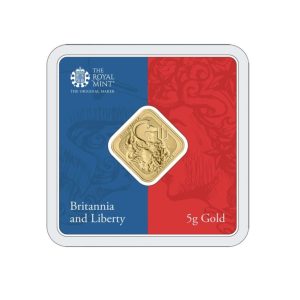 Britannia and Liberty 5g Gold Bullion Bar in Assay