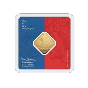 Britannia and Liberty 5g Gold Bullion Bar in Assay