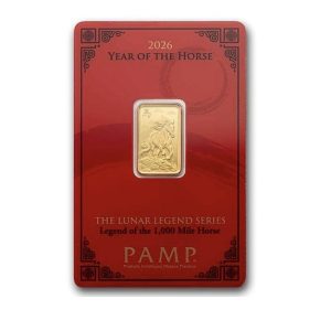 2026 5 Gram Gold Bar - PAMP Suisse Year of the Horse In Assay