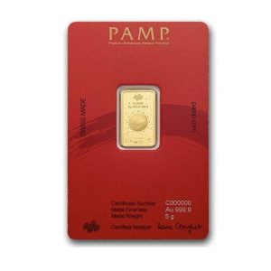 2026 5 Gram Gold Bar - PAMP Suisse Year of the Horse In Assay