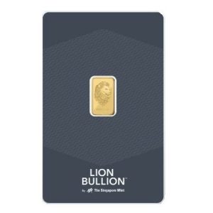 Lion Bullion 1 Gram Gold Bar in Assay