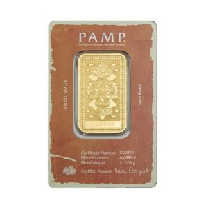 Pamp Suisse, Yellowstone Cowboy 1 oz Gold Bar in Assay