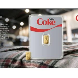 Diet Coke 1 Gram .9999 Gold Bar in TEP
