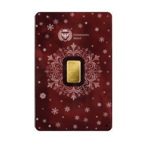 Germania Mint, Merry Christmas Minted 1 Gram Gold Bar