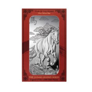 2026 10 oz Pamp Suisse Lunar Legends Series – Legend of the 1000 Mile Horse .999 Silver Bar