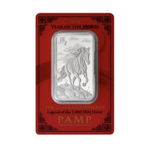 2026 1 oz Pamp Suisse Lunar Legends Series - Legend of the 1000 Mile Horse .999 Silver Bar