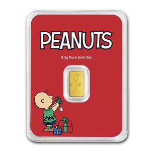 Peanuts Christmas 1/2 Gram Gold Bar in TEP