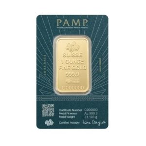 Pamp Suisse, Lady of Liberty 1 oz Gold Bar in Teal Assay