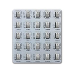 Pamp Suisse, 25 x 1 Gram Platinum Multigram Card