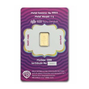 Pamp Suisse, Willy Wonka The Chocolate Factory 1 Gram Gold Bar