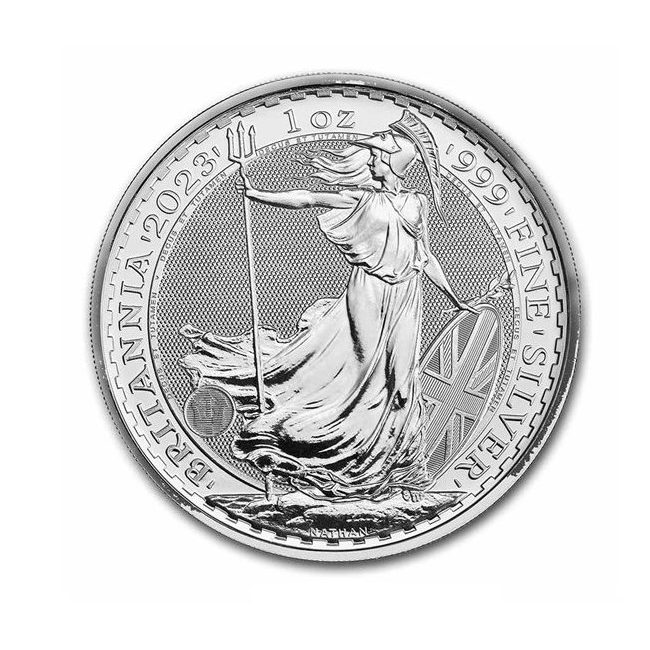 Royal Mint, 2023 Britannia 1 oz .999 Silver Coin BU (KCIII)