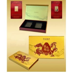 Pamp Suisse Lunar 5g Horse and 5g Dragon Gold Bars Set