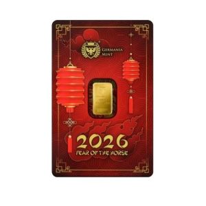 Germania Mint 2026 1 Gram Gold Minted Bar - Year of the Horse