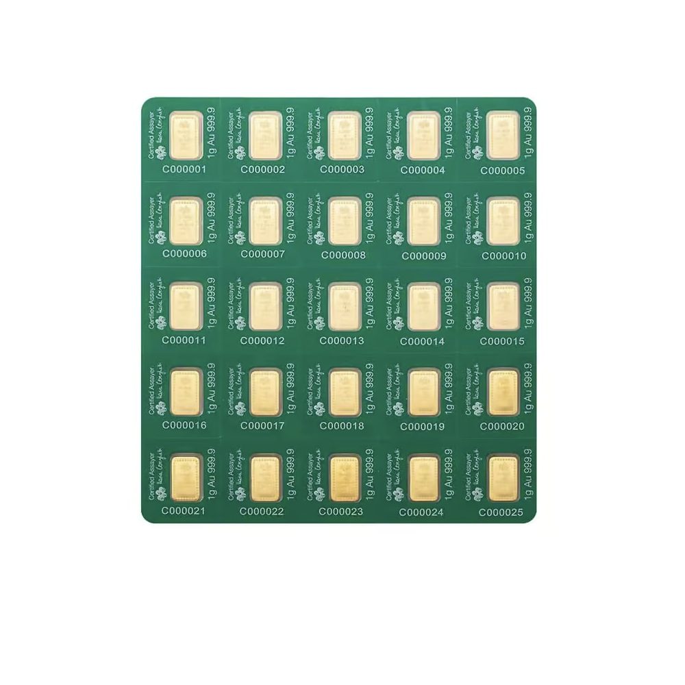 Pamp Suisse 25 x 1 Gram Diwali Lakshmi Multigram Gold Bar in Assay - Image 4