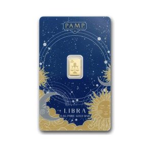 1/2 gram Gold Bar - PAMP Suisse Zodiacs: Libra