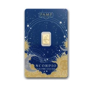 1/2 gram Gold Bar - PAMP Suisse Zodiacs: Scorpio
