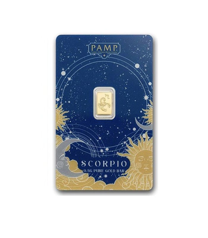 1/2 gram Gold Bar - PAMP Suisse Zodiacs: Scorpio