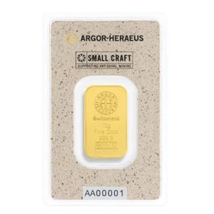 Argor-Heraeus, Small Craft 10 Gram Gold Bar in Assay