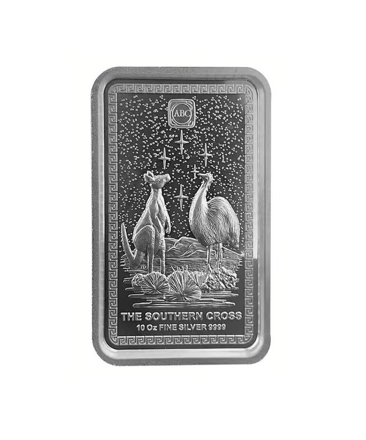 10 oz ABC Refinery The Southern Cross Silver Bar High Relief .9999 Fine