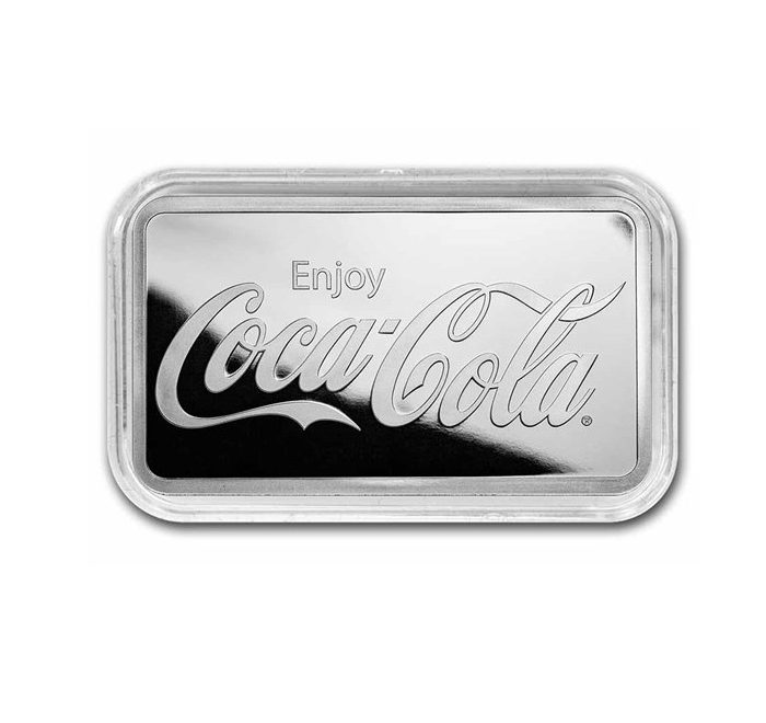 Coca-Cola® 1 oz Silver Struck Bar in Capsule