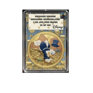 Niue 2025 Disney Scrooge McDuck 1 oz .999 Silver Gilded Colorized Coin