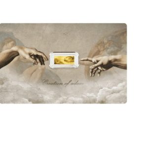 2025 Niue Creation of Adam 1/1000 oz Gold Coin in Card