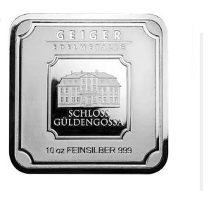 Geiger Edelmetalle, 10 oz Silver Minted Bar
