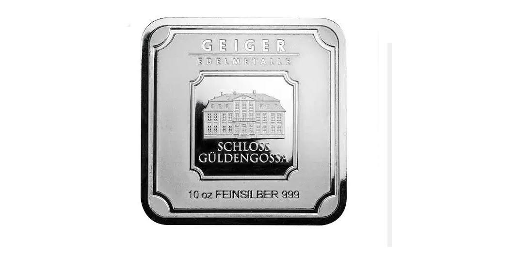 Geiger Edelmetalle, 10 oz Silver Minted Bar