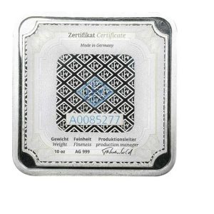 Geiger Edelmetalle, 10 oz Silver Minted Bar