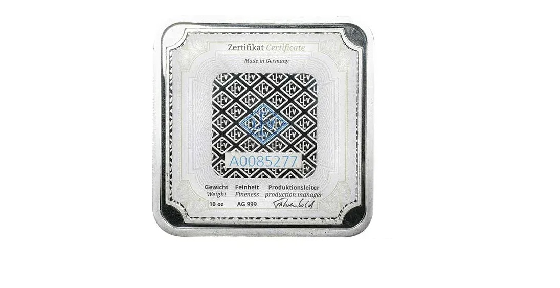 Geiger Edelmetalle, 10 oz Silver Minted Bar - Image 2