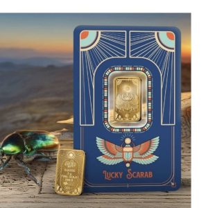 Pamp Suisse, Lucky Scarab 5 Gram .9999 Gold Bar in Assay