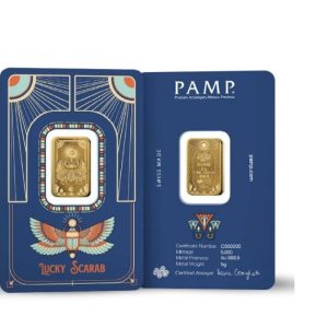 Pamp Suisse, Lucky Scarab 5 Gram .9999 Gold Bar in Assay