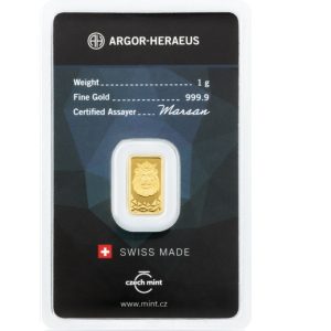 Argor-Heraeus/Czech Mint, Czech Lion 1 Gram Gold Bar