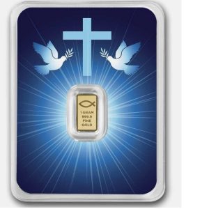 1 Gram Gold Bar - Blessings of Jesus Christ (Dove & Cross TEP)