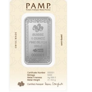 Pamp Suisse, Moses and Batya 1 oz Pure Silver Bar