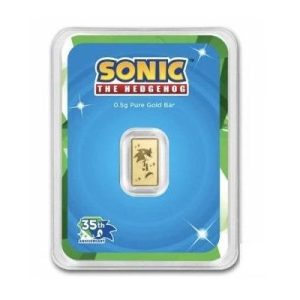 1/2 gram Gold Bar in TEP - Sonic the Hedgehog 35th Anniversary