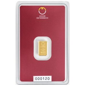 Austrian Mint, 1 Gram Gold Bar