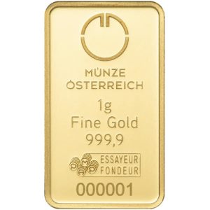Austrian Mint, 1 Gram Gold Bar