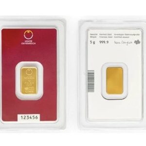 Austrian Mint, 5 Gram Gold Bar