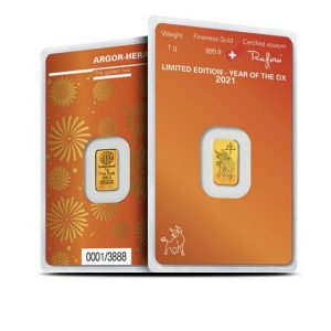 Argor-Heraeus, 2021 Year of the Ox 1 Gram Gold Bar