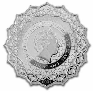 Pamp Suisse, 2024 Solomon Islands Lotus of the 7th Chakra 2 oz Colorized Silver Coin (Box + CoA)