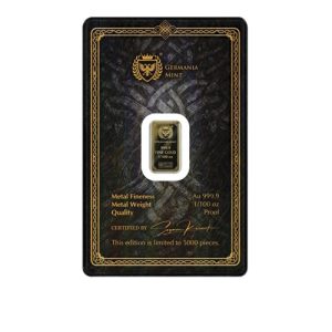 Gods of Germania - Odin - 1/100oz Au999.9 Minted Proof Bar