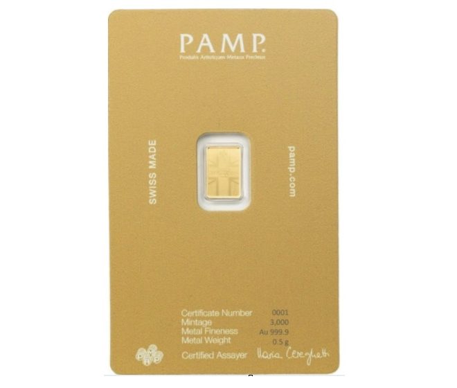 Pamp Suisse, Lion of Britain 1/2 Gram Gold Bar in Assay - Image 2