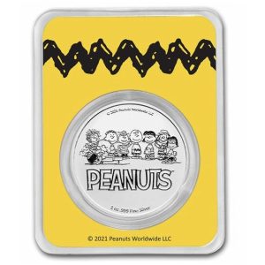 Peanuts® Snoopy & Woodstock at the Beach 1 oz Colorized Silver