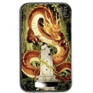 Scottsdale Mint, 2026 Zhènyuè Mountain Guardian Dragon 1 oz Silver Colorized Bar
