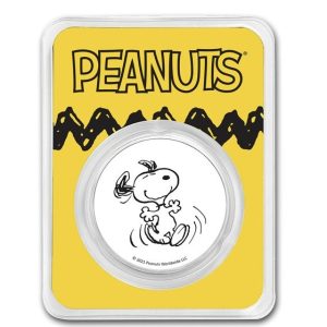 Peanuts® Snoopy 1 oz Colorized Silver Round