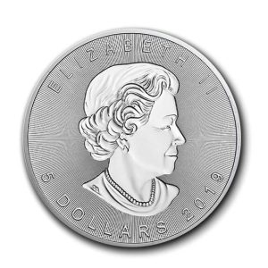 Royal Canadian Mint, 2019 Incuse Maple Leaf 1 oz .9999 Silver Coin