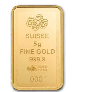 Pamp Suisse, AK 5 Gram Gold Bar