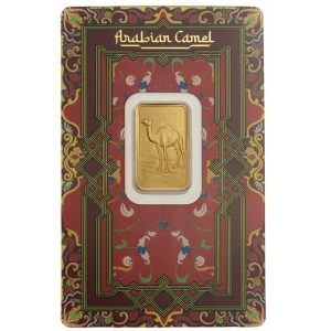 Pamp Suisse, Arabian Camel 5 Gram Gold Bar with Box and Pendant