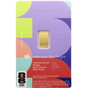 Pamp Suisse, 2026 FIFA World Cup 1 Gram 0.9999 Gold Bar